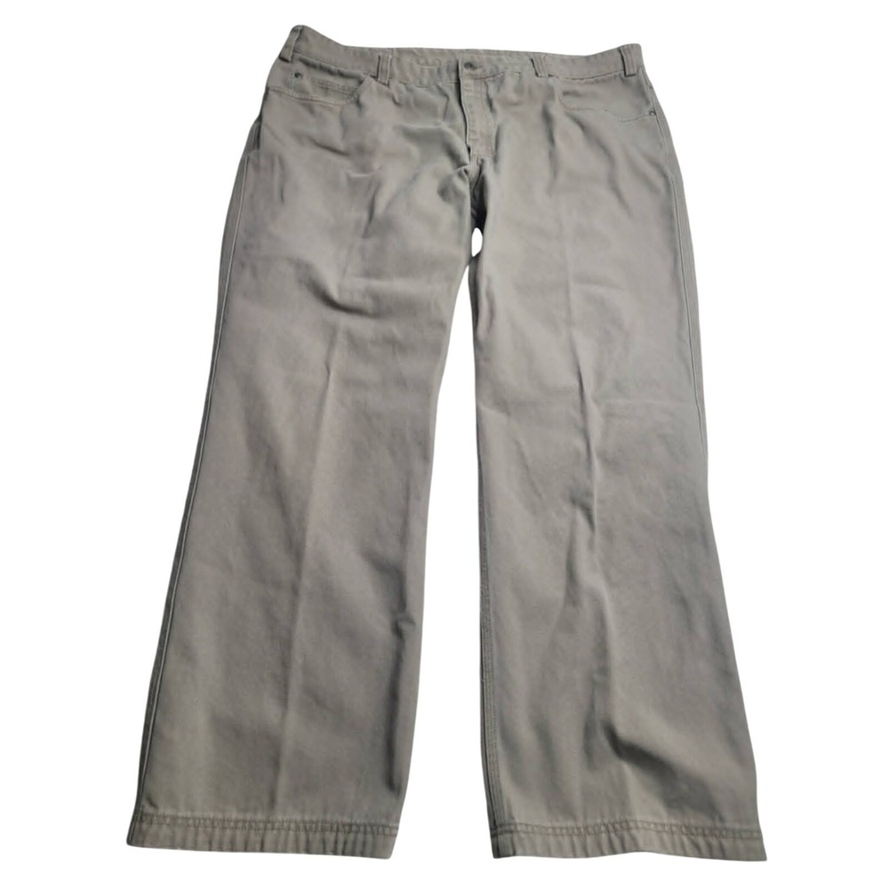 Duluth Trading Co. Men's 46x34 Khaki Pants 100% Cotton - Picture 1 of 6